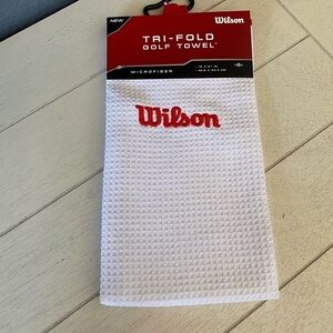 NEW Wilson Microfiber Tri Fold Golf Towel 16x21